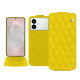 Lederschutzhülle Samsung Galaxy S26 Edge - Jaune fluo - Couture ( Pantone #c9ff57 ) 