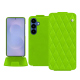 硬质真皮保护套 Samsung Galaxy S26 Edge - Vert fluo - Couture ( Pantone #00ab5f ) 