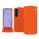 硬质真皮保护套 Samsung Galaxy S26 Edge - Orange fluo - Couture ( Pantone #ff5406 ) 