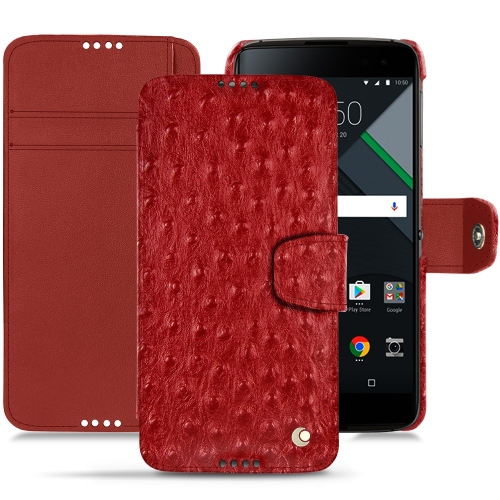 Capa em pele Blackberry DTEK60Autruche ciliegia ( Pantone #a4343a ) 