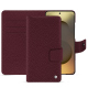 Capa de couro para carteira Samsung Galaxy S26 Ultra - Lie de vin ( Pantone #412234 ) 