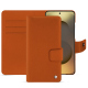 Capa de couro para carteira Samsung Galaxy S26 Ultra - Orange vibrant ( Pantone #e36b39 ) 
