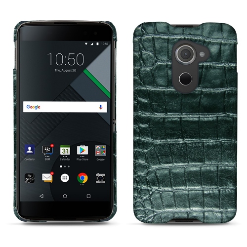 Blackberry DTEK60 leather caseCrocodile pino ( Pantone #173F35 ) 