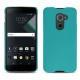 Blackberry DTEK60 leather case - Bleu fluo