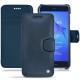 Huawei P8 Lite (2017) leather case - Jean vintage ( Roughtcut - Pantone 285U  ) 