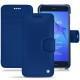 Huawei P8 Lite (2017) leather case - Bleu océan ( Nappa - Pantone 293C ) 