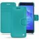 Housse cuir Huawei P8 Lite (2017) - Bleu fluo