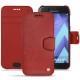 Samsung Galaxy A5 (2017) leather case - Cerise vintage ( Pantone 185C ) 