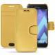 Samsung Galaxy A5 (2017) leather case - Or Maïa ( Bologna Hi Gloss Metallic - Pantone 871C ) 