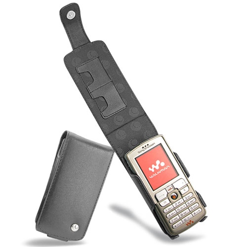 Housse cuir Sony Ericsson W700  - Noir ( Nappa - Black ) 
