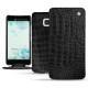 Housse cuir HTC U Ultra - Crocodile nero