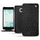 Custodia in pelle HTC U Ultra - Autruche nero