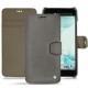 Housse cuir HTC U Ultra - Acier vintage ( Pantone 403C ) 