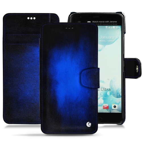Capa em pele HTC U UltraBleu Patine