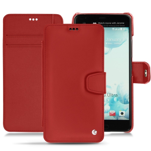 Lederschutzhülle HTC U UltraRouge ( Nappa - Pantone #d50032 ) 