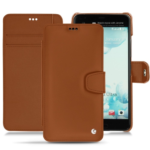Funda de piel HTC U UltraMarron ( Nappa - Pantone #8B4720 ) 