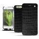 Custodia in pelle Huawei P10 - Crocodile nero