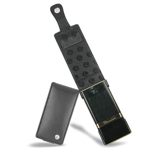 가죽 커버 LG KE800 - Chocolate Platinum  - Noir ( Nappa - Black ) 
