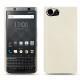 Coque cuir Blackberry Keyone - Ivoire ( Sleek P C12 - White ) 