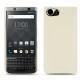 Coque cuir Blackberry Keyone - Blanc PU