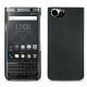 Coque cuir Blackberry Keyone - Dark vintage ( Roughtcut - Black#5256 ) 