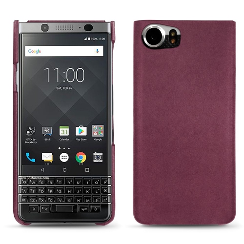 Funda de piel Blackberry KeyonePrune vintage ( Pantone #612434 ) 