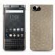 Blackberry Keyone leather cover - Autruche desert