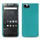Blackberry Keyone leather cover - Bleu fluo
