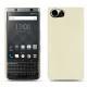 レザーケース Blackberry Keyone - Blanc escumo