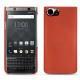Coque cuir Blackberry Keyone - Arange clouquié