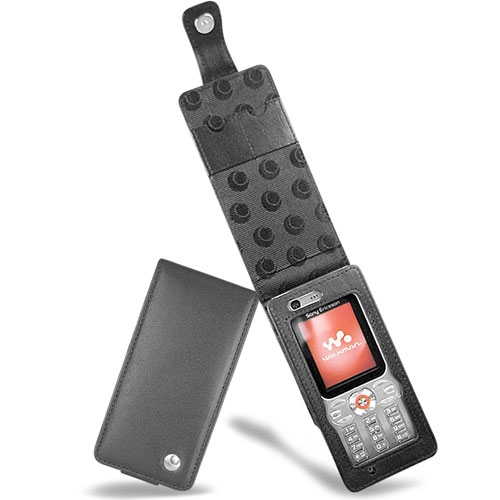 Capa em pele Sony Ericsson W880  - Noir ( Nappa - Black ) 