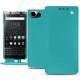 Blackberry Keyone leather case - Bleu fluo