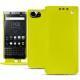 Housse cuir Blackberry Keyone - Jaune fluo
