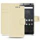 Custodia in pelle Blackberry Keyone - Beige ( Nappa - Pantone 7502C ) 