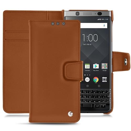 Lederschutzhülle Blackberry Keyone Marron ( Nappa - Pantone #8B4720 ) 