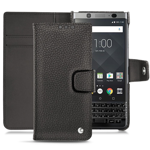 Blackberry Keyone leather caseAnthracite ( Pantone #41403c ) 