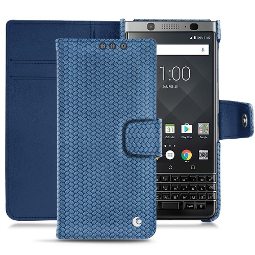 Lederschutzhülle Blackberry Keyone Abaca ishia ( Pantone #395775 ) 