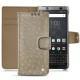 Lederschutzhülle Blackberry Keyone - Autruche desert
