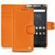 Housse cuir Blackberry Keyone - Orange fluo