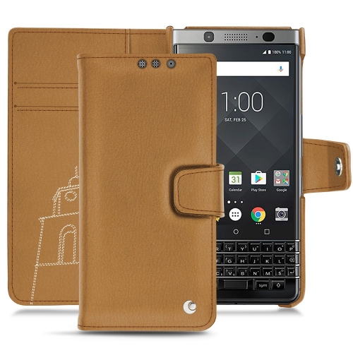 Funda de piel Blackberry Keyone Castan esparciate ( Pantone #824F2A )