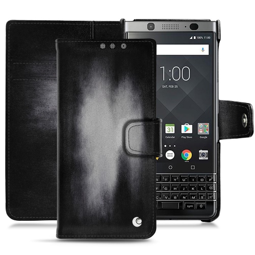 가죽 커버 Blackberry Keyone Gris Patine