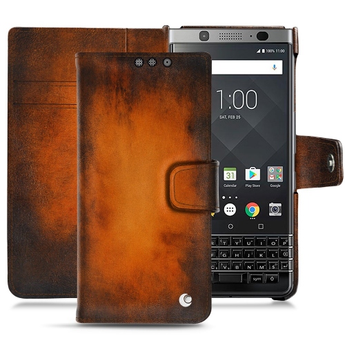 Capa em pele Blackberry Keyone Fauve Patine