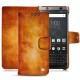 Lederschutzhülle Blackberry Keyone - Orange Patine