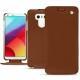 Housse cuir LG G6 - Marron ( Nappa - Pantone 1615C ) 