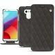 Housse cuir LG G6 - Anthracite - Couture ( Pantone 424C ) 