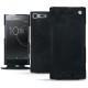 Custodia in pelle Sony Xperia XZ Premium - Dark vintage ( Roughtcut - Black#5256 ) 