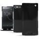 Sony Xperia XZ Premium leather case - Onyx ( Bologna Hi Gloss - Black ) 
