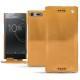 Housse cuir Sony Xperia XZ Premium - Or Maïa ( Bologna Hi Gloss Metallic - Pantone 871C ) 