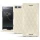 Custodia in pelle Sony Xperia XZ Premium - Blanc - Couture ( Bologna - White ) 