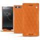 Housse cuir Sony Xperia XZ Premium - Orange - Couture ( Nappa - Pantone 1495U ) 